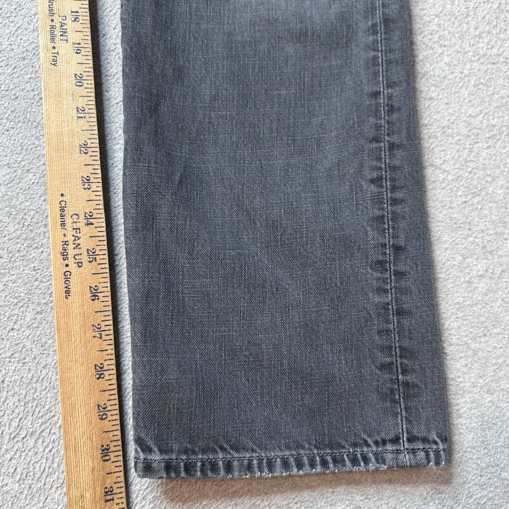 Lucky Brand Jeans‎ Mens 36x32 Gray 121 Heritage Slim Distressed Button Fly Denim